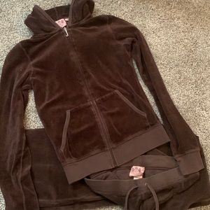 Juicy couture tracksuit velvet brown